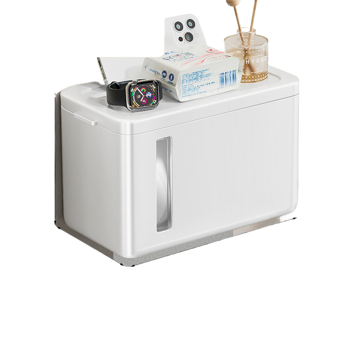 Premium 3-Tier Wall-Mounted Toilet Paper Holder with Storage
