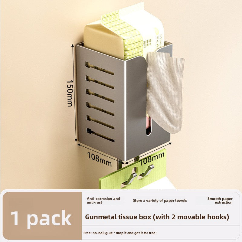Premium 3-Tier Wall-Mounted Toilet Paper Holder with Storage