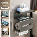 Premium 3-Tier Wall-Mounted Toilet Paper Holder with Storage